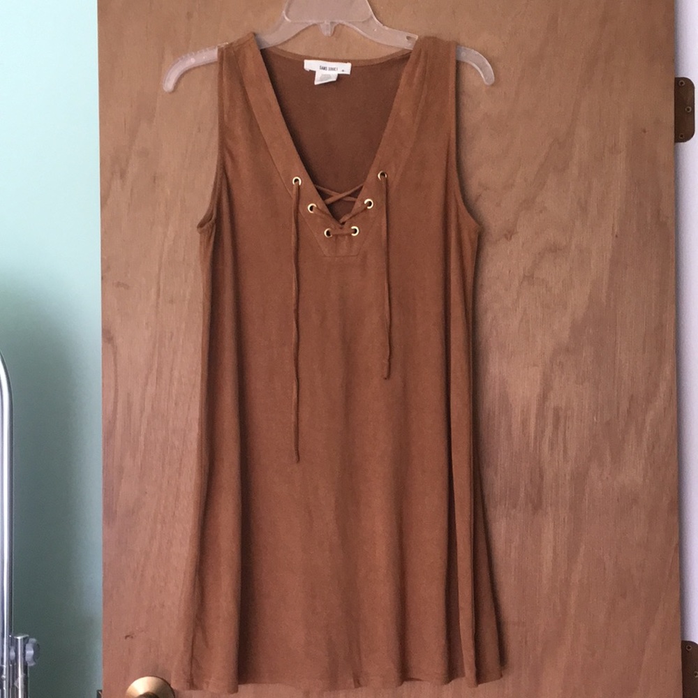 Shift dress in suede